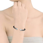 Brazalete Perlas Cuero Mallorca