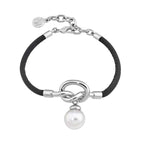 Pulsera Perlas Cuero Sicilia