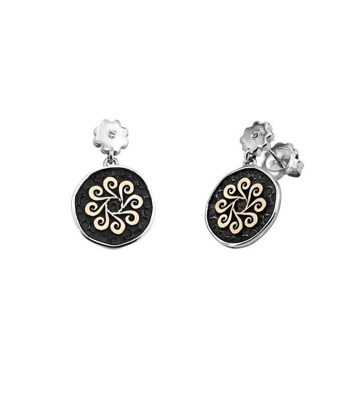 Pendientes X oro y diamantes