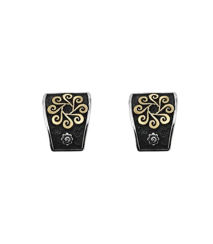 Pendientes X oro y diamantes 2