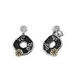 Pendientes X oro y diamantes 3