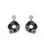 Pendientes X oro y diamantes 3