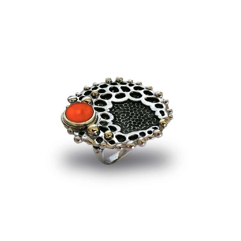 Sortija Tesoro Marino. Coral