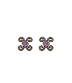Pendientes Bohemme Color. Circonitas marrones.