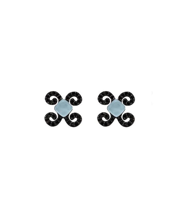 Pendientes Bohemme Color. Circonitas negras