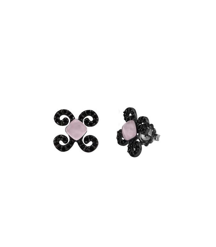 Pendientes Bohemme Color. Circonitas negras