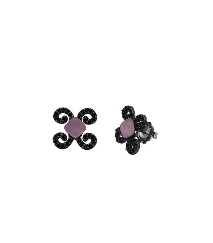 Pendientes Bohemme Color. Circonitas negras