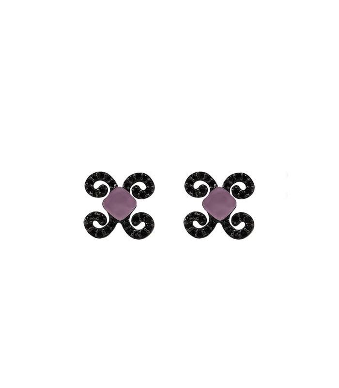 Pendientes Bohemme Color. Circonitas negras