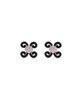 Pendientes Bohemme Color. Circonitas negras