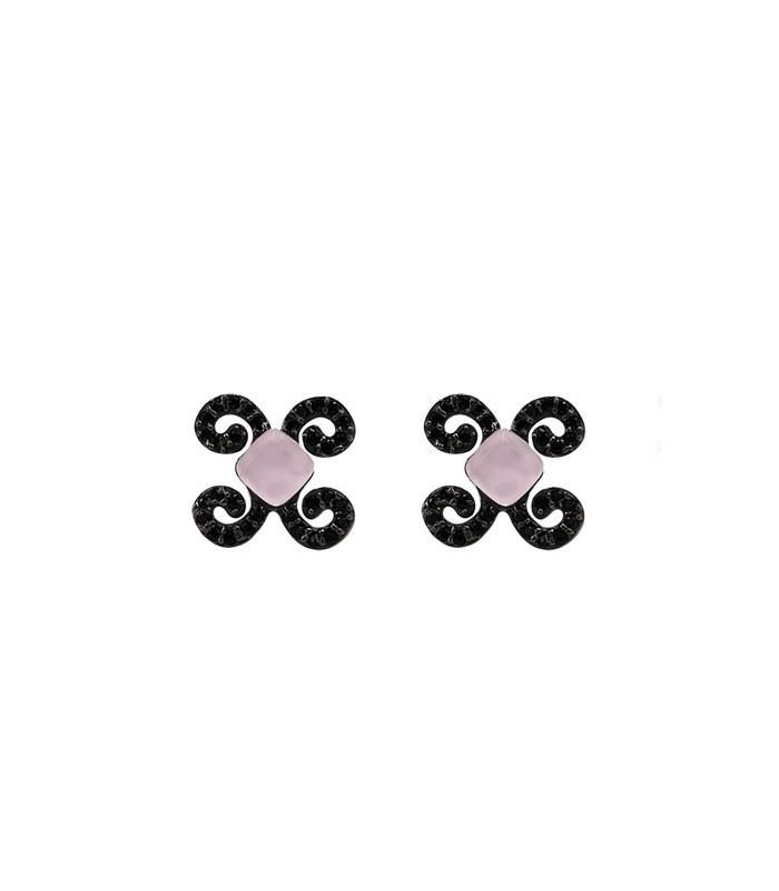 Pendientes Bohemme Color. Circonitas negras
