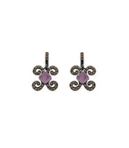Pendientes Bohemme Color. Circonitas marrones 2