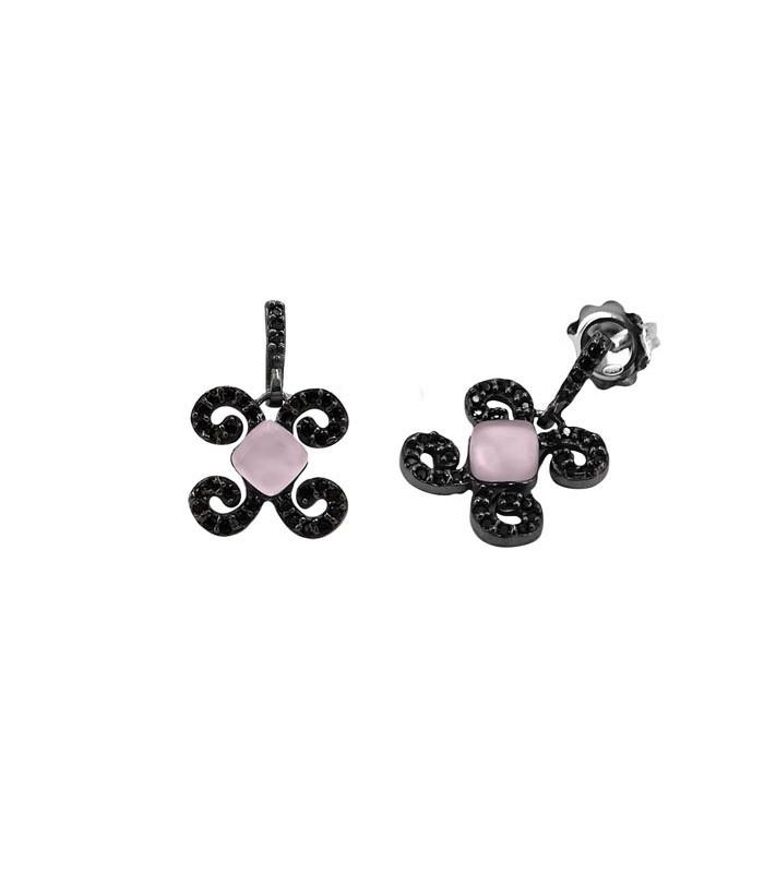 Pendientes Bohemme Color. Circonitas negras 2