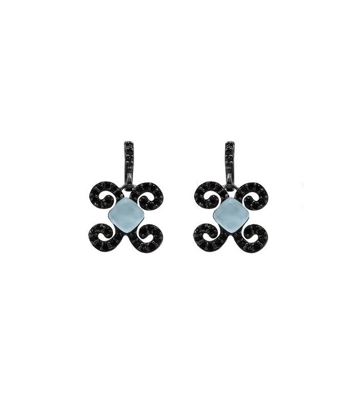 Pendientes Bohemme Color. Circonitas negras 2