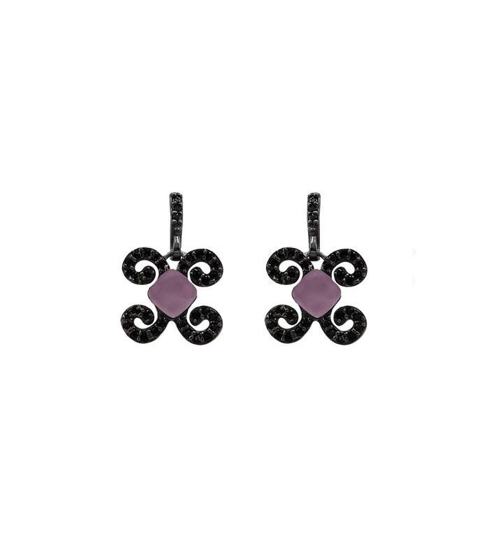 Pendientes Bohemme Color. Circonitas negras 2