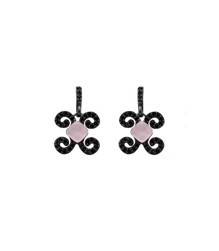 Pendientes Bohemme Color. Circonitas negras 2