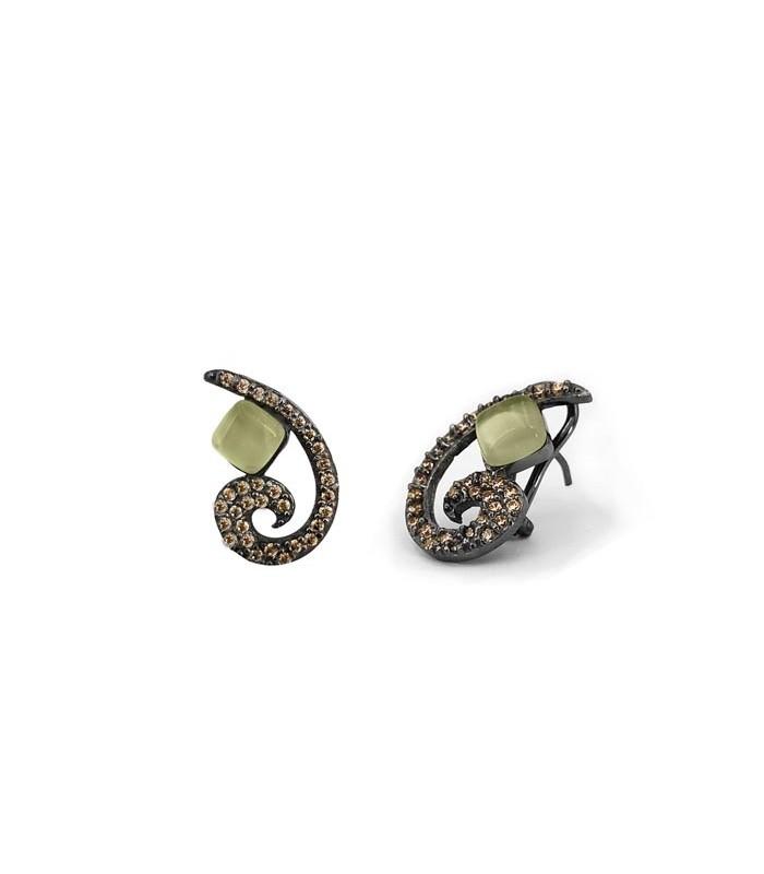 Pendientes Bohemme Color. Circonitas marrones 4