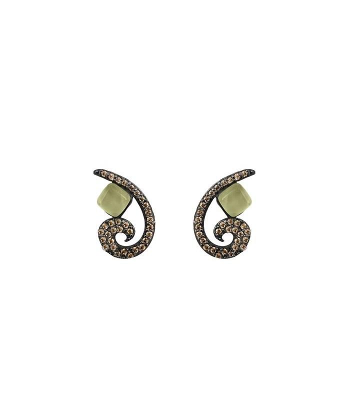 Pendientes Bohemme Color. Circonitas marrones 4