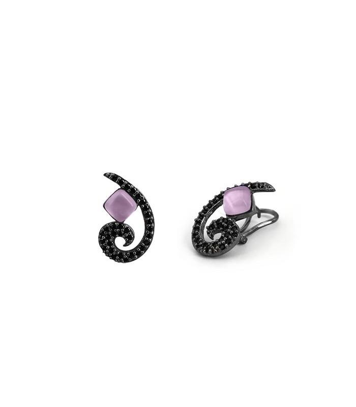 Pendientes Bohemme Color. Circonitas negras 4