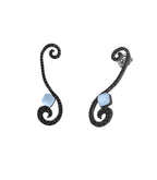 Pendientes largos Bohemme Color. Circonitas negras