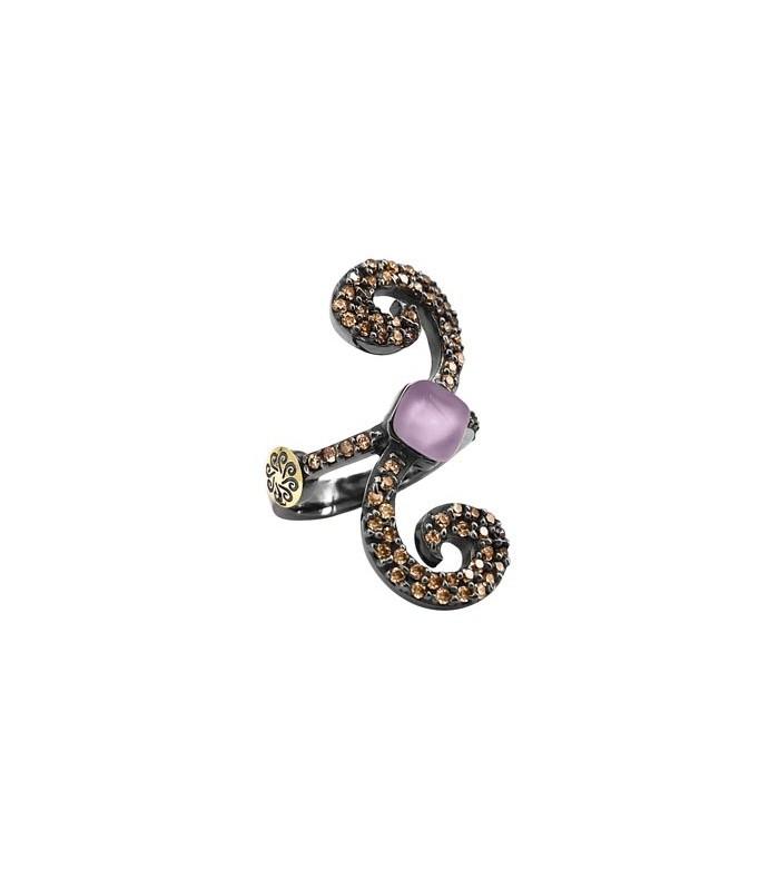 Anillo Bohemme Color . Circonitas marrones