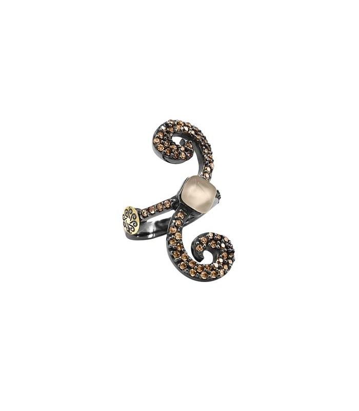 Anillo Bohemme Color . Circonitas marrones