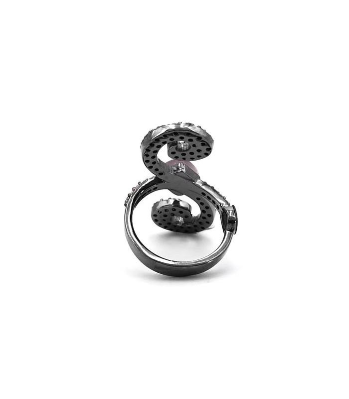 Anillo Bohemme Color . Circonitas negras