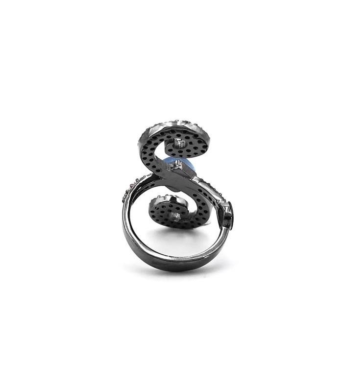 Anillo Bohemme Color . Circonitas negras