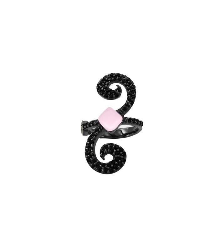 Anillo Bohemme Color . Circonitas negras