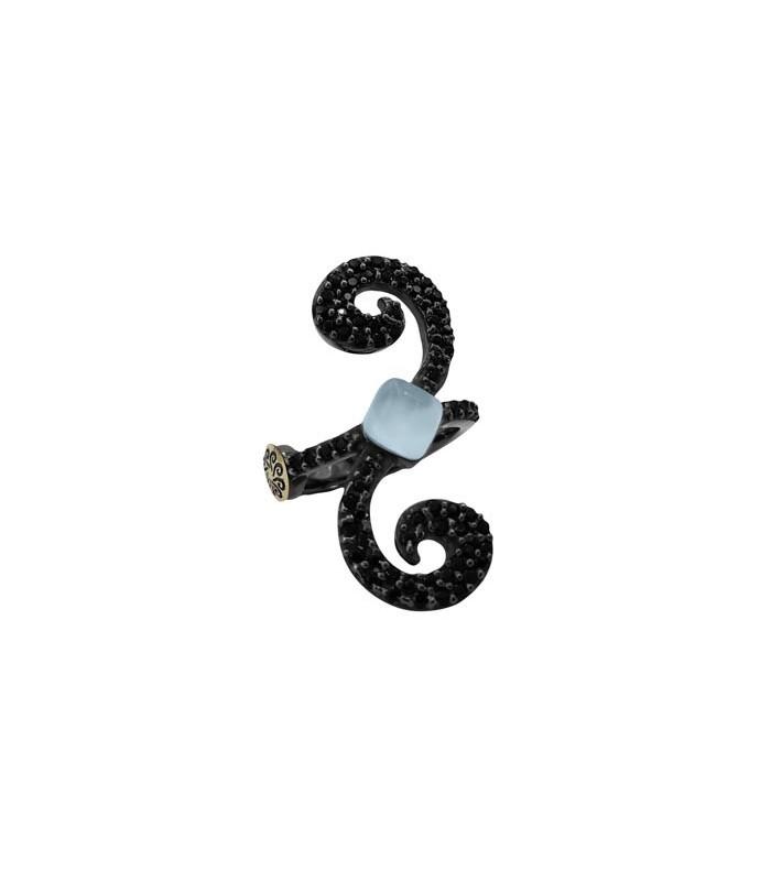 Anillo Bohemme Color . Circonitas negras