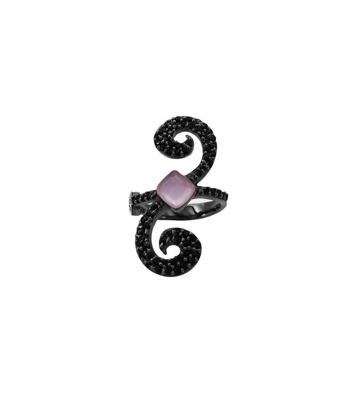 Anillo Bohemme Color . Circonitas negras