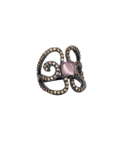 Anillo Bohemme Color. Circonitas marrones Mariposa