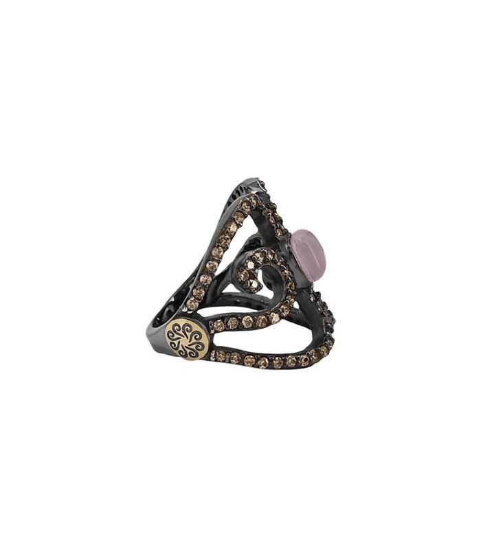 Anillo Bohemme Color. Circonitas marrones Mariposa
