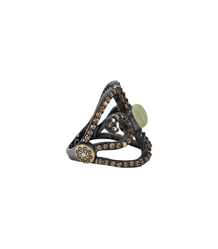 Anillo Bohemme Color. Circonitas marrones Mariposa