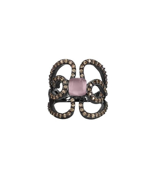 Anillo Bohemme Color. Circonitas marrones Mariposa