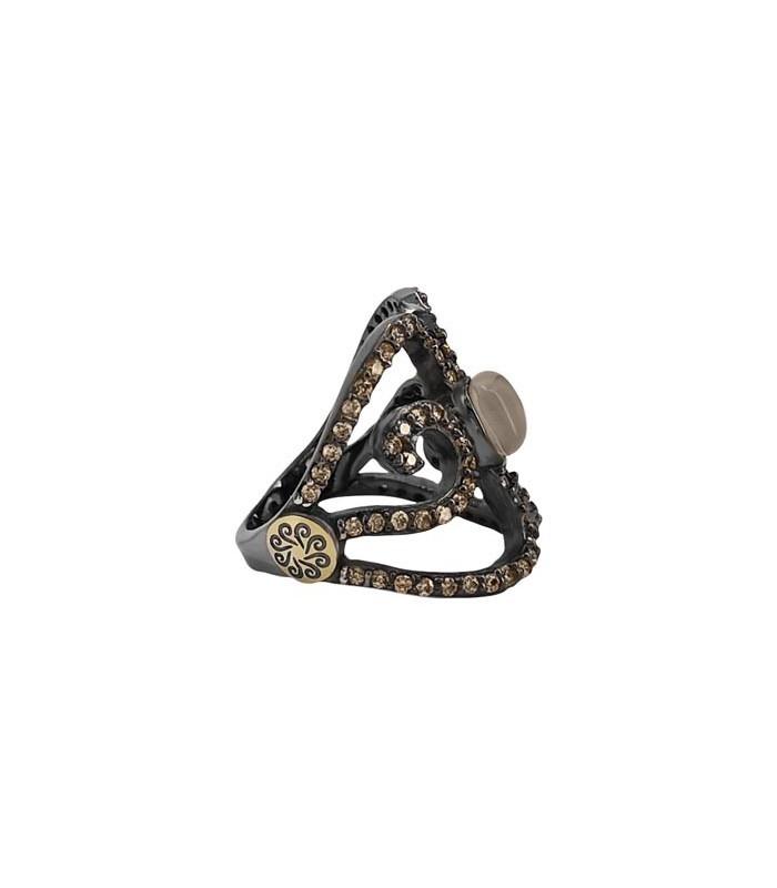Anillo Bohemme Color. Circonitas marrones Mariposa