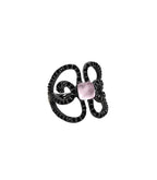 Anillo Bohemme Color . Circonitas negras Mariposa