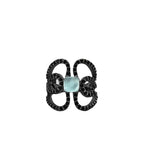 Anillo Bohemme Color . Circonitas negras Mariposa