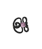 Anillo Bohemme Color . Circonitas negras Mariposa