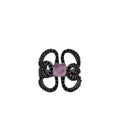 Anillo Bohemme Color . Circonitas negras Mariposa