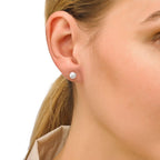 Pendientes Lyra Perla Blanca Oro