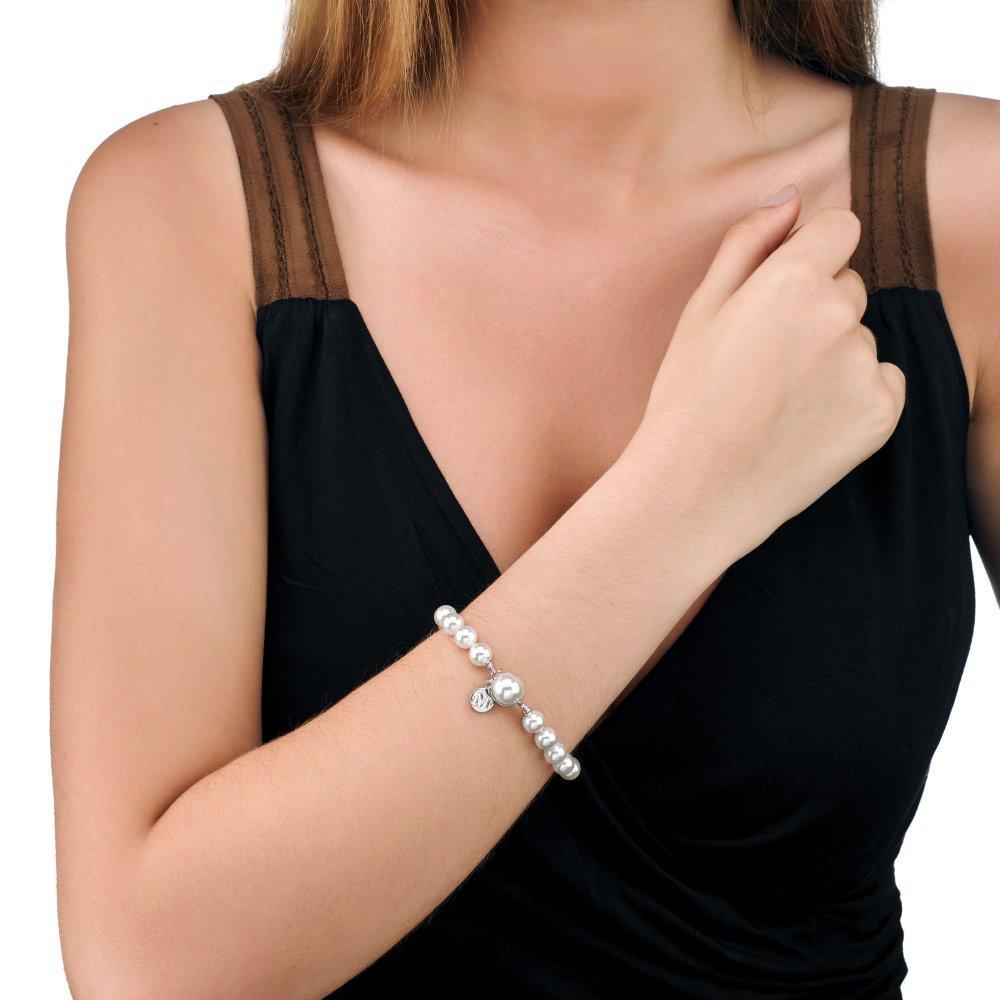 Pulsera Perlas blancas Lyra 8 mm