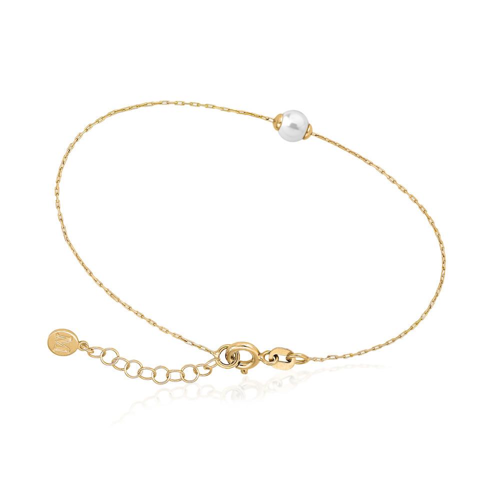Pulsera Perlas Plata Cíes Dorada