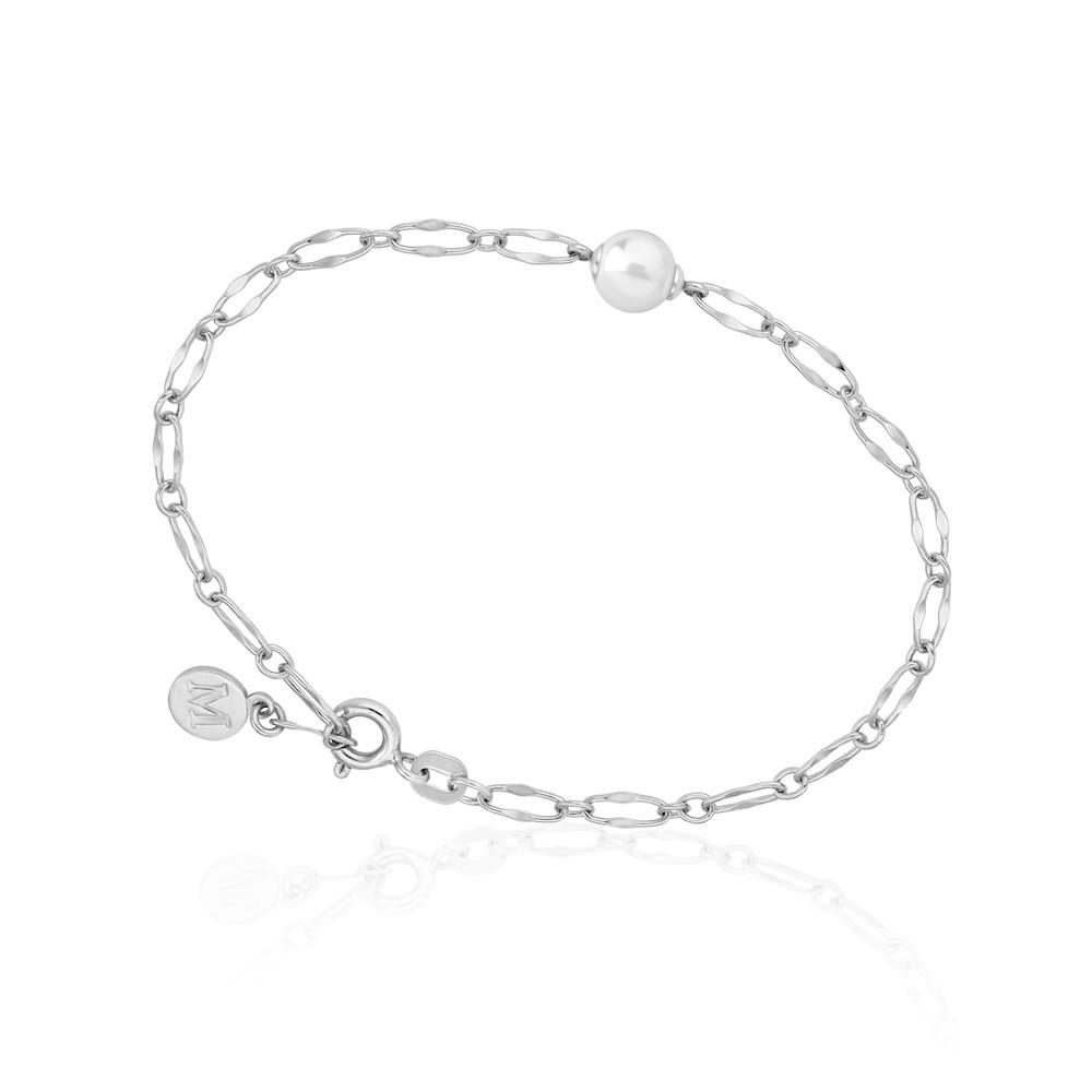 Pulsera Perlas Plata Cíes Eslabones