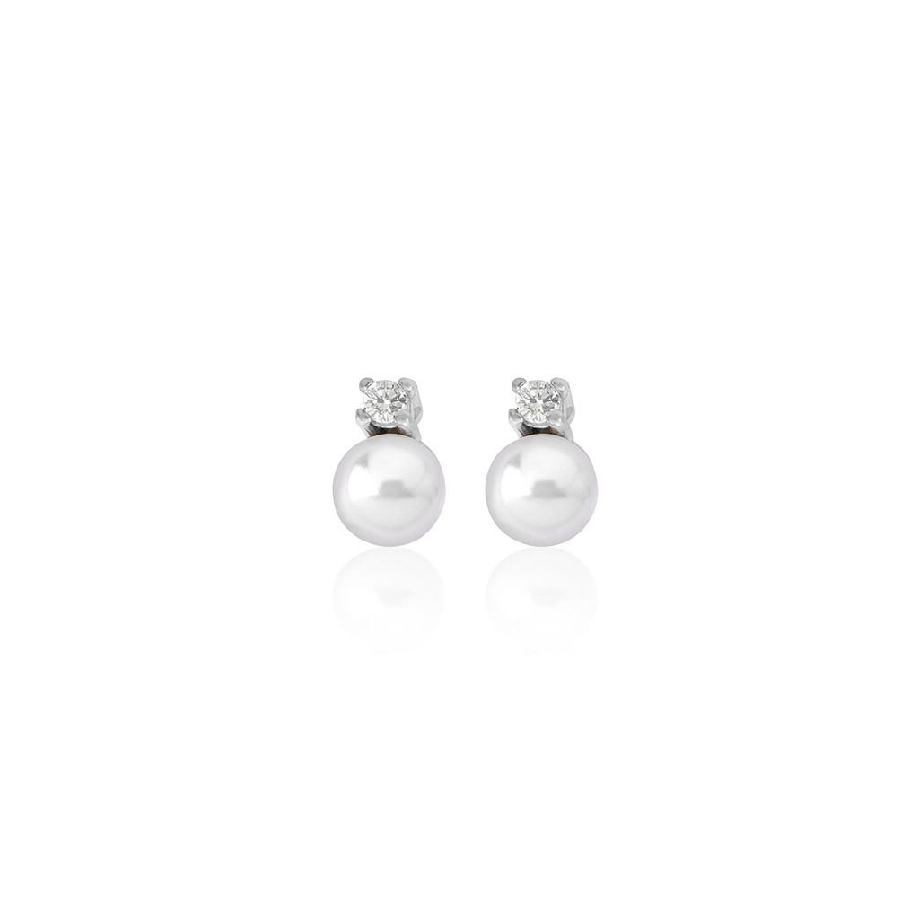 Pendientes Cíes Blanco + Circonita