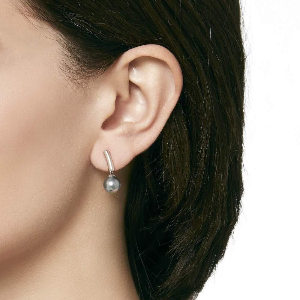 Pendientes Espiga Gris