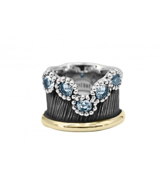 Anillo Allegria Oro y Pierdas Semipreciosas 2