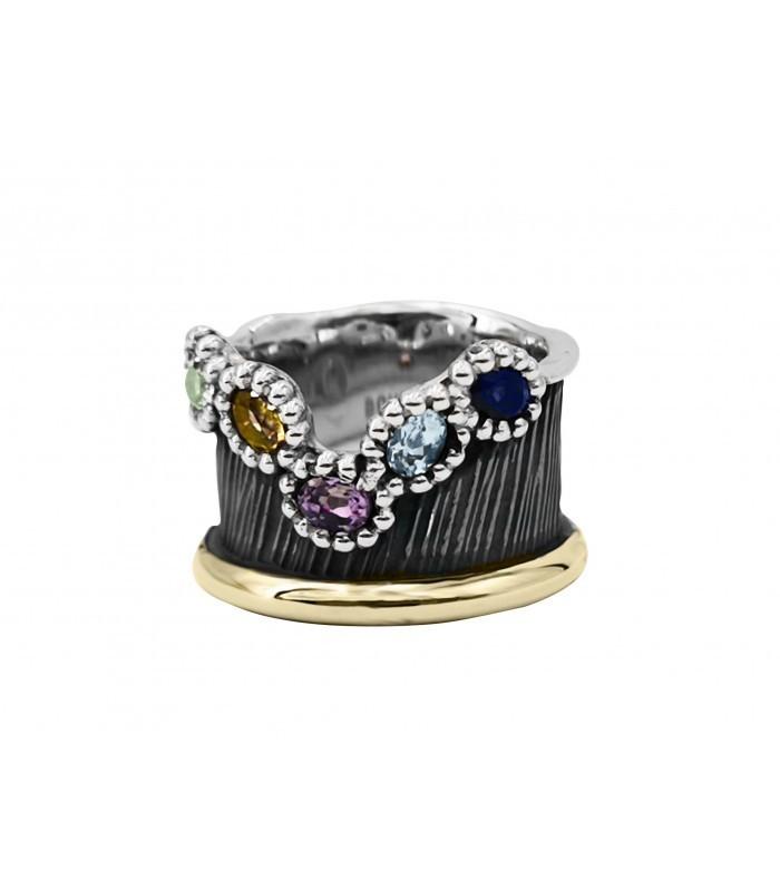 Anillo Allegria Oro y Pierdas Semipreciosas 2