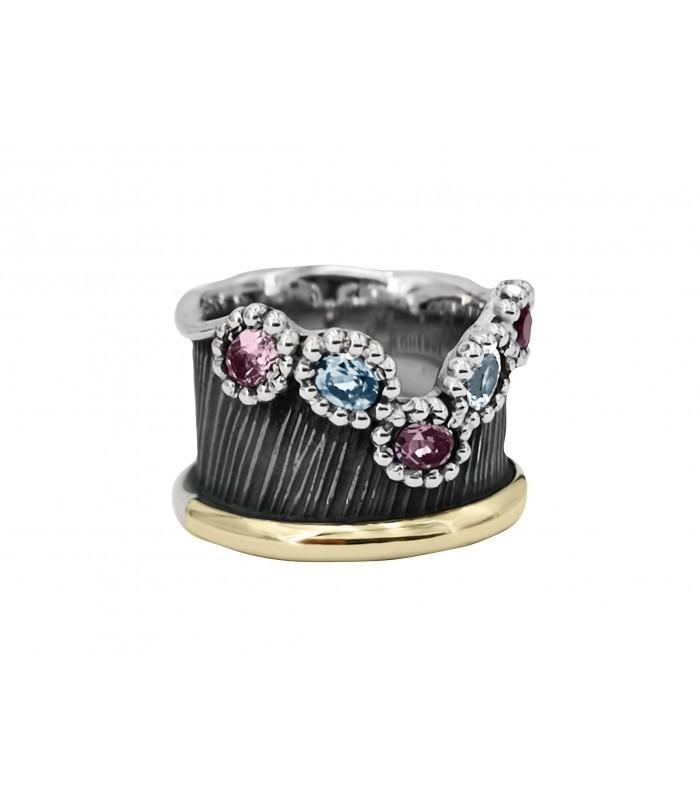 Anillo Allegria Oro y Pierdas Semipreciosas 2