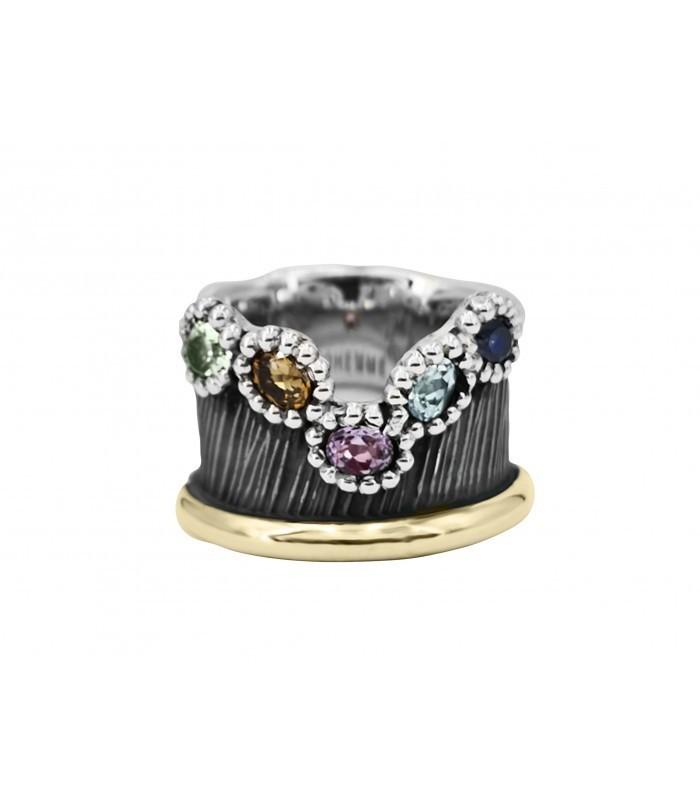 Anillo Allegria Oro y Pierdas Semipreciosas 2