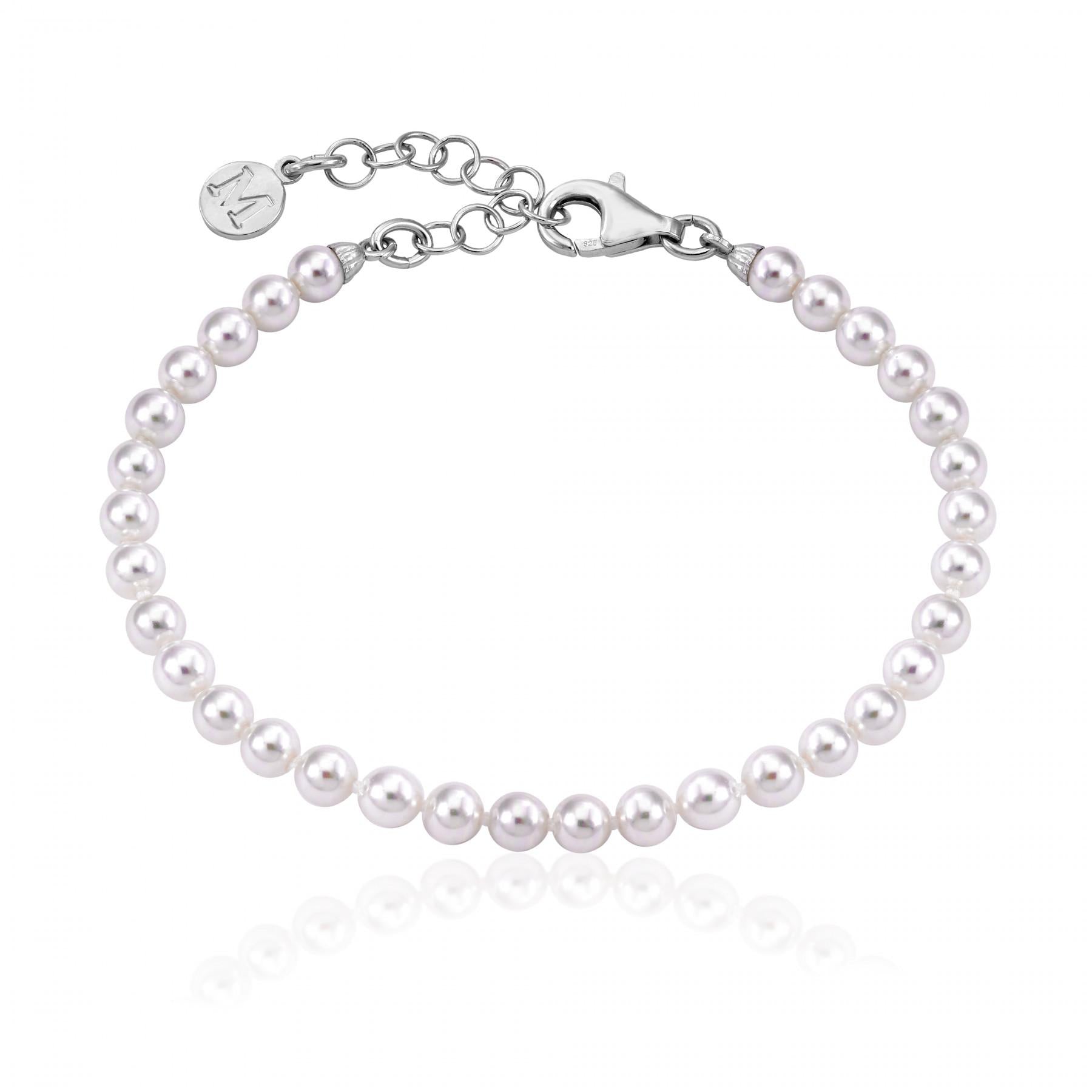 Pulsera Plata y Perla Ballet